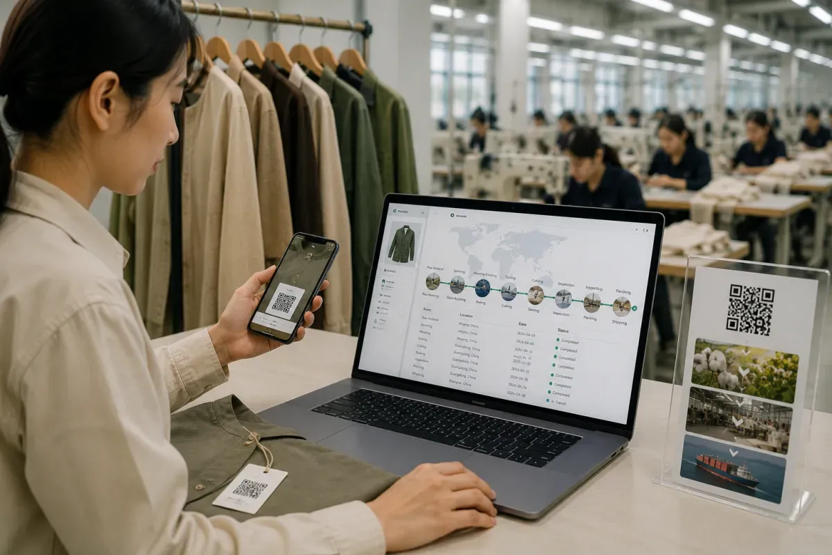 Traceable apparel supply chain documentation